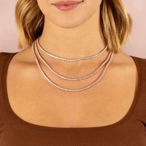 Adina’s Jewels Three Prong Tennis Necklace